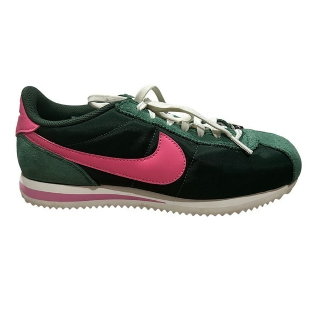 Nike Cortez Sneakers Womens Dark Green Pink Excellent Retro Running Shoes 7.5 - Picture 10 of 14